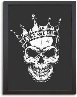 TheKarkhana “Evil Skull Crown King Halloween" Laminated (Without Glass) Digital Reprint 12 inch x 8 inch Painting