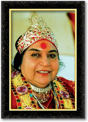 अराका SHRI MATAJI NIRMALA DEVI photo frame (Wood Base and Front Laminated) ऐक्रेलिक 12 inch x 8 inch पेंटिंग