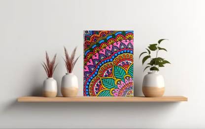 LE IN Mini Canvas Mandala Art Acrylic 8 inch x 6 inch Painting