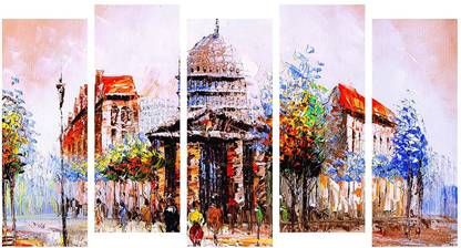 Paper Plane Design Wall Decoration Split Multiple Panels Art for Living Room.Size (27 x 50 in )d185 Digital Reprint 50 inch x 27 inch Painting