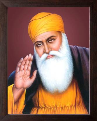 LVY ART Guru Nanak Dev ji Giving Blessing/High Contrast HD Printed Picture/Religious Digital Reprint 8 inch x 6 inch Painting