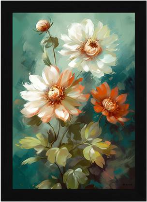 FRIZZY ARTS Verdant Bloom Whispers Digital Reprint 13 inch x 10 inch Painting