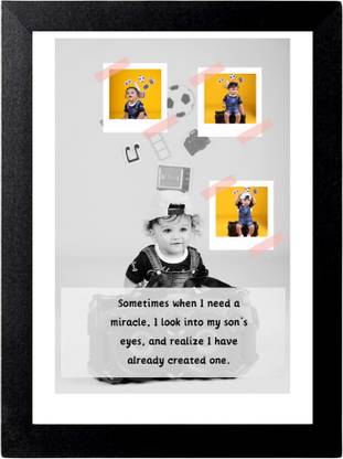 Trifecta Sharvik Personalized Photo Collage Frames for Wall Décor Digital Reprint 8 inch x 12 inch Painting