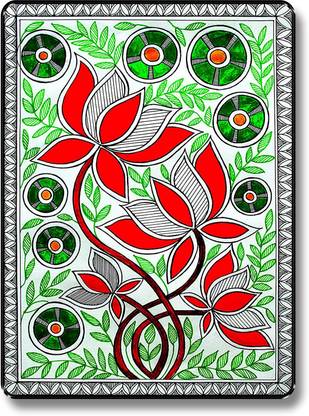 Madhubani Art Wall Décor Painting For Home ,office Paper Print
