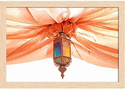 Artzfolio Traditional Moroccan Image Canvas Painting Natural Brown Frame 20.5x14inch Canvas 14 inch x 20.5 inch Painting