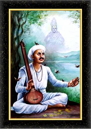 ARAAKA SANT NAAMDEV photo frame (Wood Base and Front Laminated) Acrylic 8 inch x 12 inch Painting