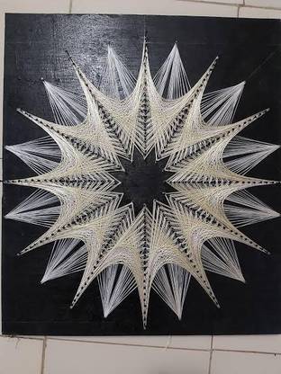 GLSTRINGART Gl string art Sacred Geometry String Art Unique trade design with Home Decor . Natural Colors 30.48 inch x 30.48 inch Painting