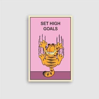 Printodelivery Motivational Quotes with Cartoon HD Digital Wall Art Paintings for Living Room Canvas 18 inch x 12 inch Painting