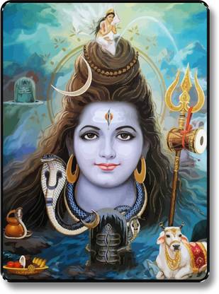 saf Shiva Digital Reprint 11 inch x 14 inch Painting
