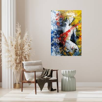 Geesun Craft Canvas Abstract Painting for Wall Décor |Rectangle | Ratio-3:2 Canvas 60 inch x 40 inch Painting