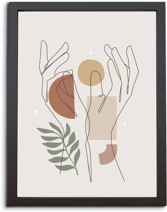 TheKarkhana "Open Hands Pastel" Laminated (Without Glass) Digital Reprint 12 inch x 8 inch Painting