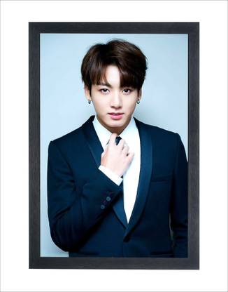 Devatwal BTS Jungkook Photo Frame For Wall Mounted Painting Digital Reprint 10 inch x 14 inch Painting