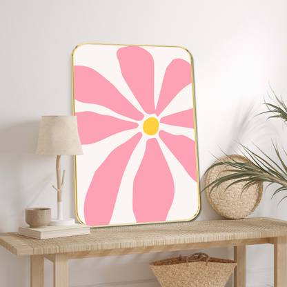saf Pink Daisy Wall Art for Living Room Digital Reprint 19.5 inch x 13.5 inch Painting