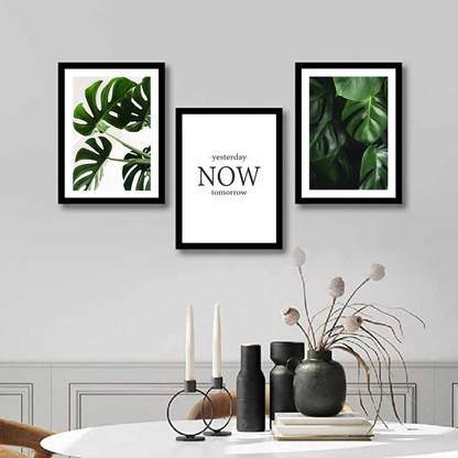 ArtArrow Tropical wall Art Framed Paintings for Wall Decor - Modern Art Frame for Home Digital Reprint 14 inch x 11 inch Painting