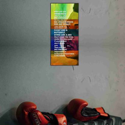 Wall Kriti Motivational Muhammad Ali WKVFDEC2022069 Digital Reprint 45 inch x 22 inch Painting