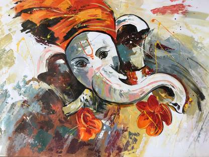 101 DESIGNS POINT 101 DESIGNS KRISHNA(MODEL NO 33) Canvas 18 inch x 12 inch Painting