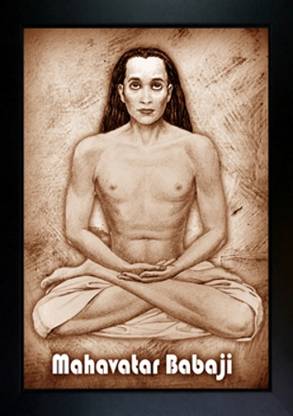 CrowdHall mahavatar babaji photo Digital Reprint 13.5 inch x 10 inch Painting