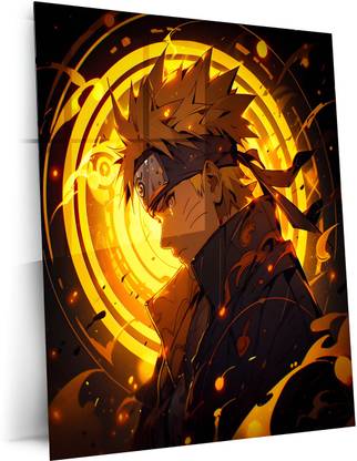 TURTLEWINGS Naruto Uzumaki from Naruto Anime Metal Print | HD Metal Wall Art Natural Colors 12 inch x 8 inch Painting