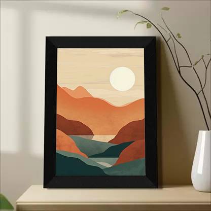 HSNStore Minimalist Boho Wall Decor, Mid Century Modern Wall Art Boho Aesthetic Decor Digital Reprint 14 inch x 11 inch Painting