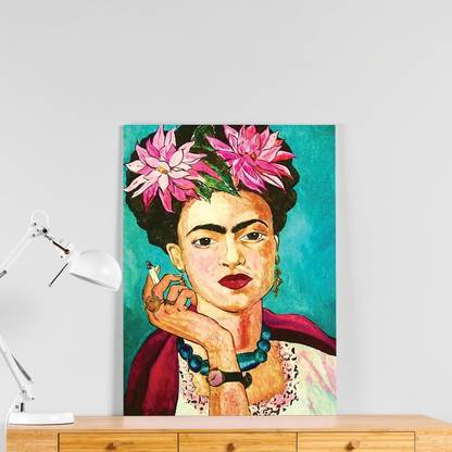 Painting Mantra Stretched On Frame Painting Frida Kahlo Art , Decorative Home Abstract Art Canvas 22 inch x 16 inch Painting