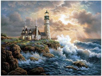 HASTHIP 5D Diamond Painting Kit Resin Rhinestone Craft 40x50cm Resin Painting 50 inch x 19.7 inch Painting