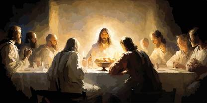 CSW The Last Supper Jesus Canvas 16 inch x 24 inch Painting