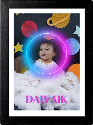 Trifecta Sharvik Custom Glowing Photo Frames for Wall Decor Digital Reprint 8 inch x 12 inch Painting