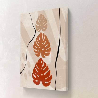 saf Abstract Botanical Modern Tropical Leaf Canvas Wall Art – Monstera Plant Print Canvas 24 inch x 18 inch Painting