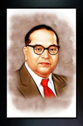 MHridayCraft A1/Dr. Bhim Rao Ambedkar A4 photo frame 12x9 Digital Reprint 12 inch x 9 inch Painting