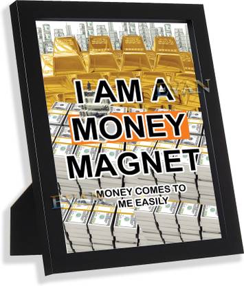 EVAN I am a Money Magnet, First Billion Kalpavriksha Tree Photo Frame Digital Reprint 8 inch x 6 inch Painting