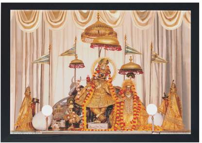 CRAFTASIA GovindDev Ji Photo Frame Canvas 7 inch x 33 inch Painting