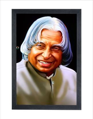 Devatwal Dr. APJ Abdul Kalam Photo Frame For Wall Mounted Painting Digital Reprint 14 inch x 10 inch Painting