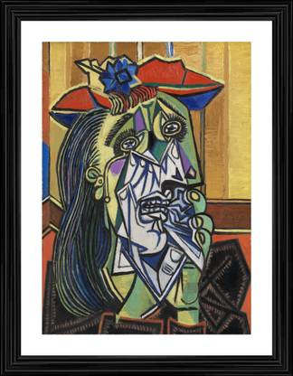 DecorAdventures *The Weeping Woman* (1937) by Pablo Picaso, Matt Satin Digital Reprint 24 inch x 18 inch Painting