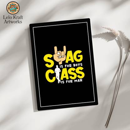 LELO Kraft Artworks Dilli Swag Edition-Swag for the Trend, Class for the Legacy! A4 Frame Digital Reprint 11.69 inch x 8.26 inch Painting
