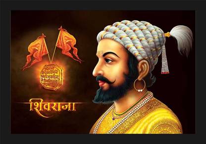 jog craft chhatrapati shivaji photo,chhatrapati shiva ji photo frame Digital Reprint 14 inch x 20 inch Painting