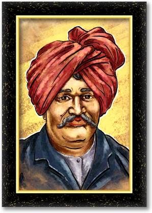 ARAAKA CHHATRAPATI SHAHU MAHARAJ photo frame (Wood Base and Front Laminated) Acrylic 12 inch x 8 inch Painting