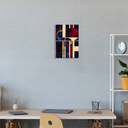 Craftnest Reflections Canvas Printed Modern Art Wall Art Ready To Hang Frame For Office, Home, Room Digital Reprint 12 inch x 8 inch Painting