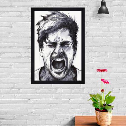 Gallery99 Freaky Man Texture Paper Framed Art Print Digital Reprint 13.25 inch x 19.25 inch Painting