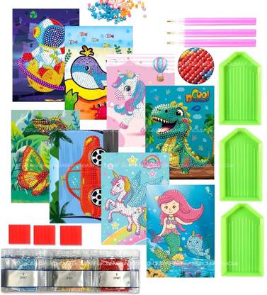 ASFunClub 5D Diamond Painting Kits for Kids Arts and Crafts for Kids Embroidery 7 inch x 4 inch Painting