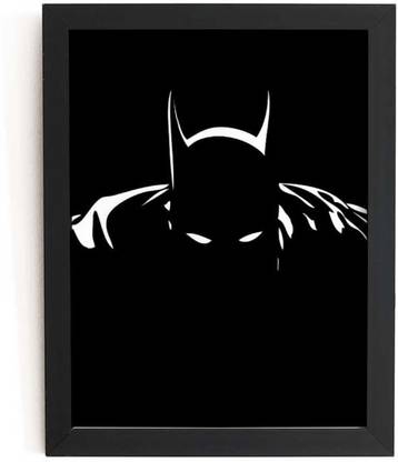 TheKarkhana Batman DC Movies Silhouette (Laminated Without Glass) Digital Reprint 12 inch x 8 inch Painting