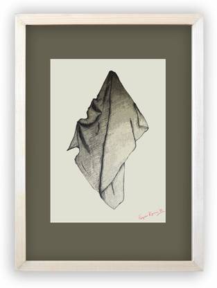 MerajCreatives 024 Drapery Sketch in Pencil Pencil 13 inch x 19 inch Painting