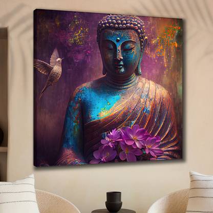 saf Wooden Framed Lord Canvas Wall Painting for Home Décor and Office Digital Reprint 16 inch x 16 inch Painting