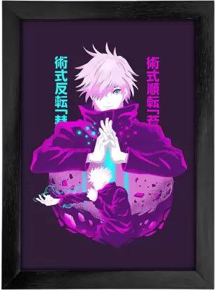 SOLANKI TRADERS GOJO SATORU Canvas 9.6 inch x 12.6 inch Painting