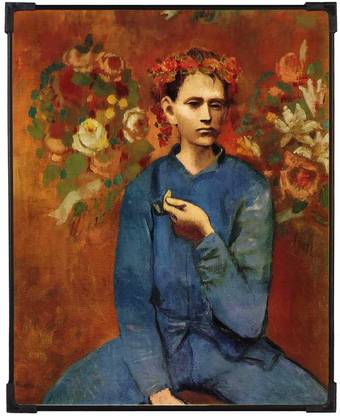 FURNATO | Pablo Picasso Painting Collection – Boy with a Pipe – with MDF Frame Binding Digital Reprint 15 inch x 12 inch Painting