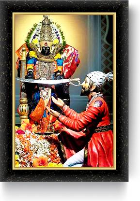 KSS KSS TULJA BHAVANI PHOTO FRAME (WOOD BASE AND FRONT LAMINATED) Acrylic 18 inch x 12 inch Painting
