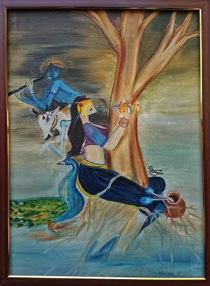 jups Canvas 7 inch x 1.5 inch Painting