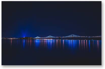 TrueCanvas Guangzhou Bridge Night Hd, Large Canvas Wall Paintings for Home Decor | Canvas 24 inch x 32 inch Painting