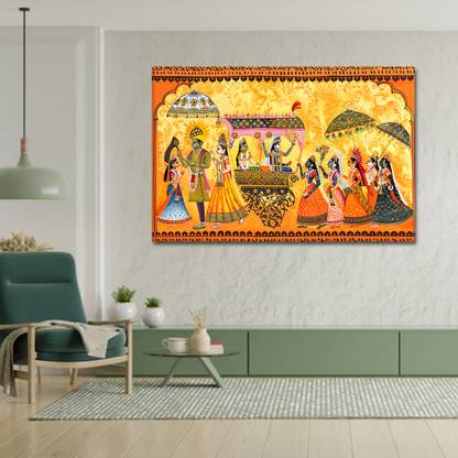 Labh Enterprises Mad Craft's Miniature Canvas Art Painting | 24x18 Inch Wall Art Without Frame Canvas 24 inch x 18 inch Painting
