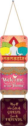 Indianara Set of 3 Welcome Home Wall Hanging Plaques (1519WH)