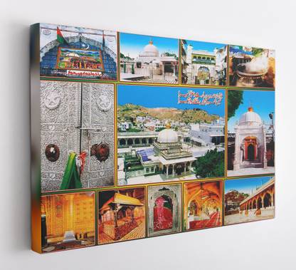 GIFTMASTER The Holy Kaaba Home frame Mecca Madina Wall Frames Painting Canvas 16 inch x 24 inch Painting